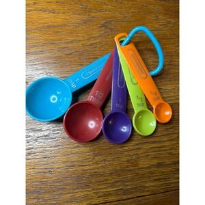 Farberware Colorful Measuring Spoon Set on Connecting Ring (5)‎